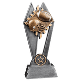 Football Sun Ray Resin Trophy - Custom Engraved Award