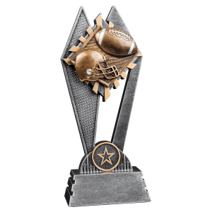Football Sun Ray Resin Trophy - Custom Engraved Award