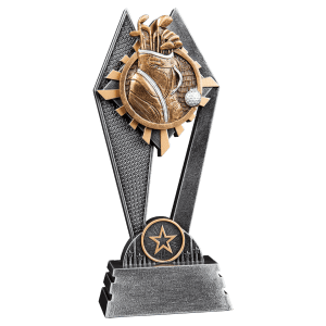 Golf Sun Ray Resin Trophy - Custom Engraved Award