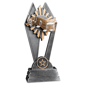 Music Sun Ray Resin Trophy - Custom Engraved Award