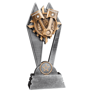 Racing Sun Ray Resin Trophy - Custom Engraved Award