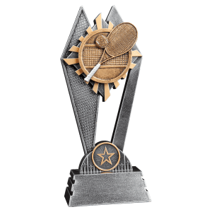 Tennis Sun Ray Resin Trophy - Custom Engraved Award