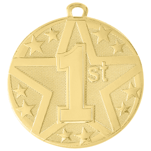 Gold Superstar Medal - Custom Engraved Award