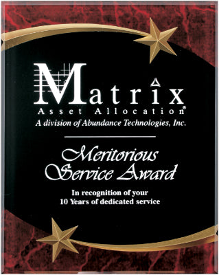 Shooting Star Acrylic Plaque - Custom Engraved Award