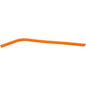 Orange Small Silicone Straw - Laser Engraved Gift