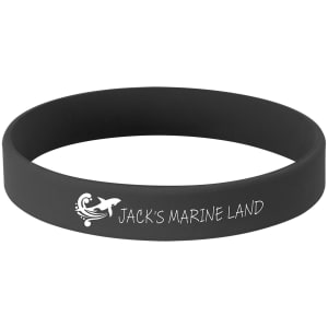 Black with White Engraving Silicone Bracelet/Band - Laser Engraved Gift