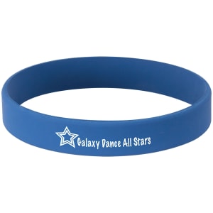 Blue with White Engraving Silicone Bracelet/Band - Laser Engraved Gift
