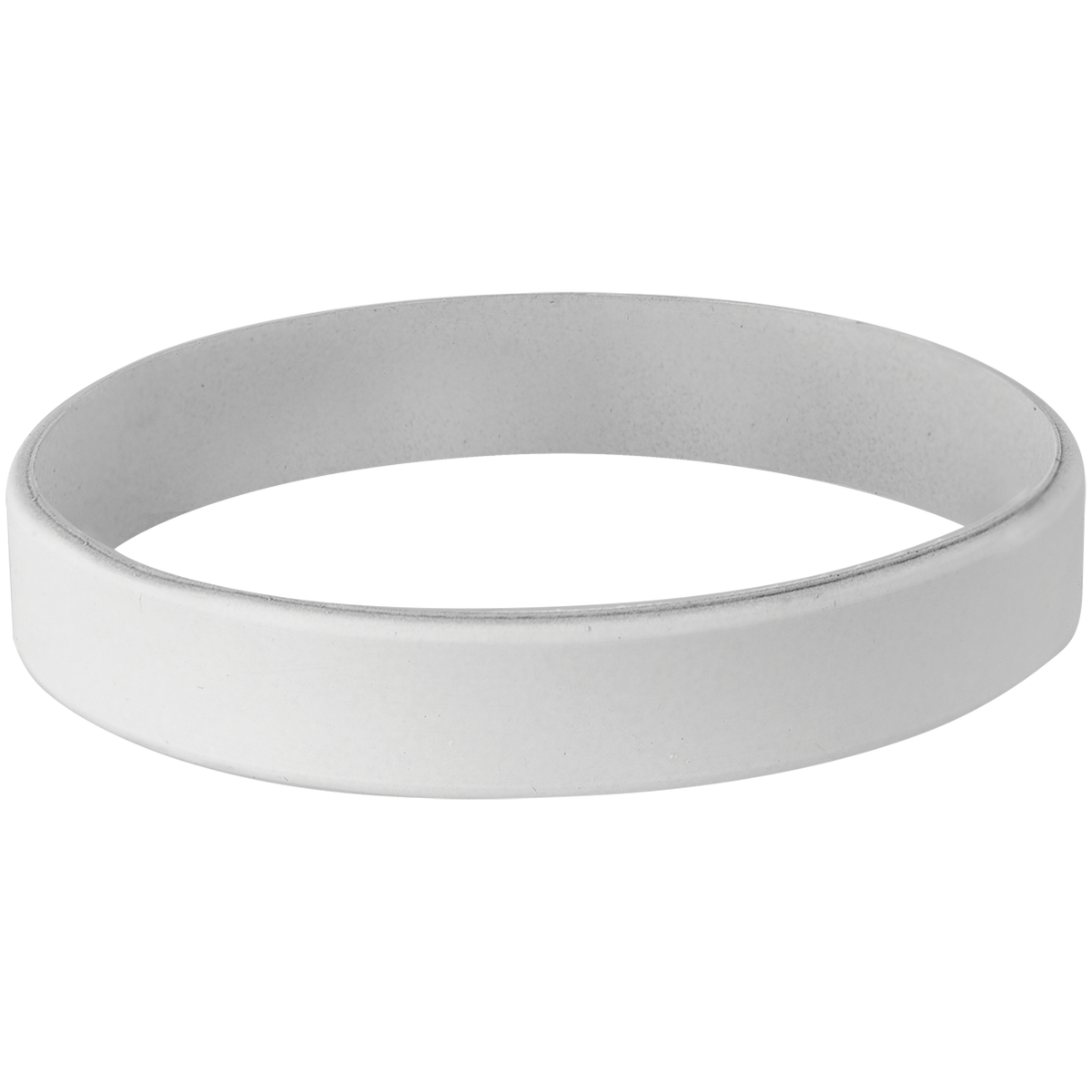 White with Black Engraving Silicone Bracelet/Band - Laser Engraved Gift
