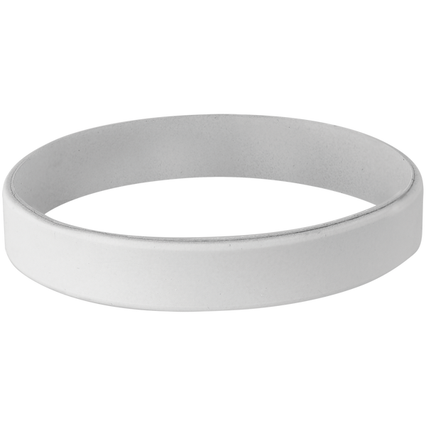 White with Black Engraving Silicone Bracelet/Band - Laser Engraved Gift