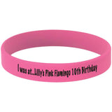Pink with Black Engraving Silicone Bracelet/Band - Laser Engraved Gift