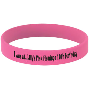 Pink with Black Engraving Silicone Bracelet/Band - Laser Engraved Gift