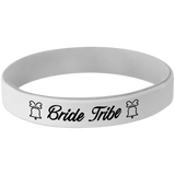 White with Black Engraving Silicone Bracelet/Band - Laser Engraved Gift