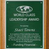 Value Oak Finish Plaque - Custom Engraved Plaque