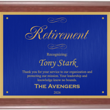 Mahogany Finish Plaque - Custom Engraved Plaque