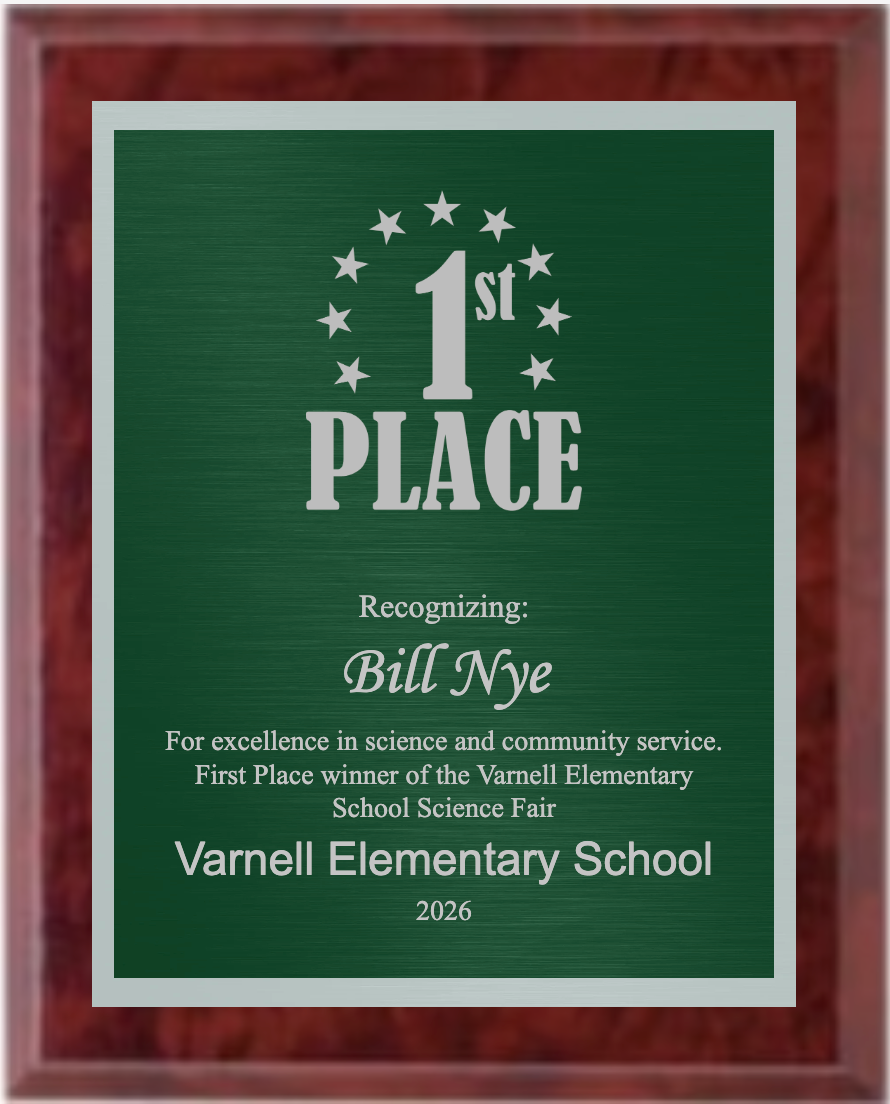Marble Finish Designer Plaque - Custom Engraved Plaque