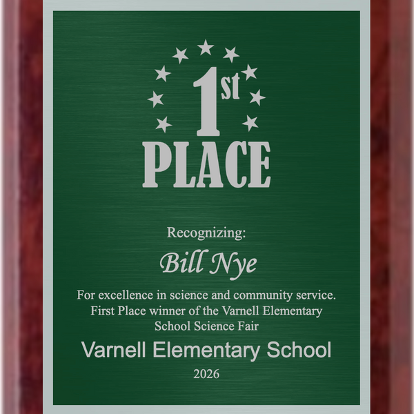 Marble Finish Designer Plaque - Custom Engraved Plaque