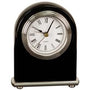 Piano Finish Arch Desk Clock - Laser Engraved Corporate Gift