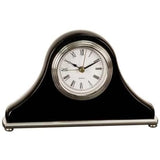 Piano Finish Mantel Desk Clock - Laser Engraved Corporate Gift