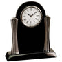 Piano Finish Clock with Columns - Laser Engraved Corporate Gift