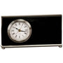 Piano Finish Horizontal Desk Clock - Laser Engraved Corporate Gift