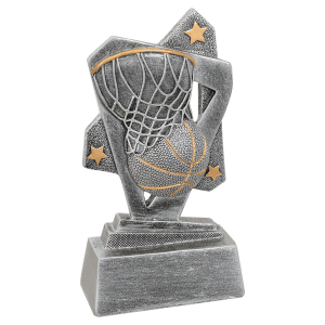 Basketball Triumph Resin Trophy - Custom Engraved Award