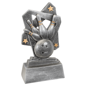 Bowling Triumph Resin Trophy - Custom Engraved Award