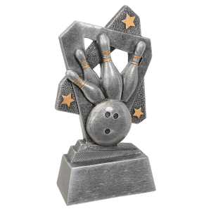 Bowling Triumph Resin Trophy - Custom Engraved Award