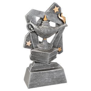 Lamp-Of-Knowledge Triumph Resin Trophy - Custom Engraved Award