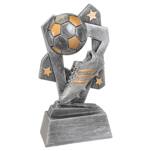 Soccer Triumph Resin Trophy - Custom Engraved Award