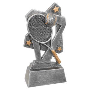 Tennis Triumph Resin Trophy - Custom Engraved Award