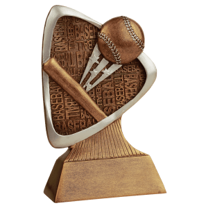 Baseball Triad Resin Trophy - Custom Engraved Award