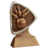 Bowling Triad Resin Trophy - Custom Engraved Award