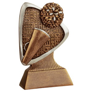 Cheer Triad Resin Trophy - Custom Engraved Award