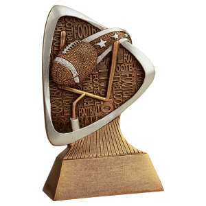 Football Triad Resin Trophy - Custom Engraved Award