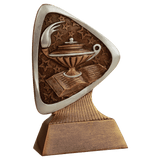 Lamp-Of-Knowledge Triad Resin Trophy - Custom Engraved Award