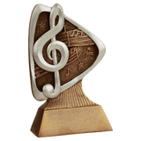 Music Triad Resin Trophy - Custom Engraved Award