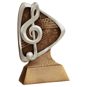 Music Triad Resin Trophy - Custom Engraved Award