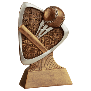Softball Triad Resin Trophy - Custom Engraved Award