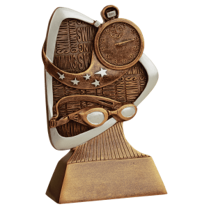 Swimming Triad Resin Trophy - Custom Engraved Award