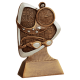 Swimming Triad Resin Trophy - Custom Engraved Award