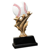 Baseball Tri Star Resin Trophy - Custom Engraved Award