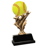 Softball Tri Star Resin Trophy - Custom Engraved Award