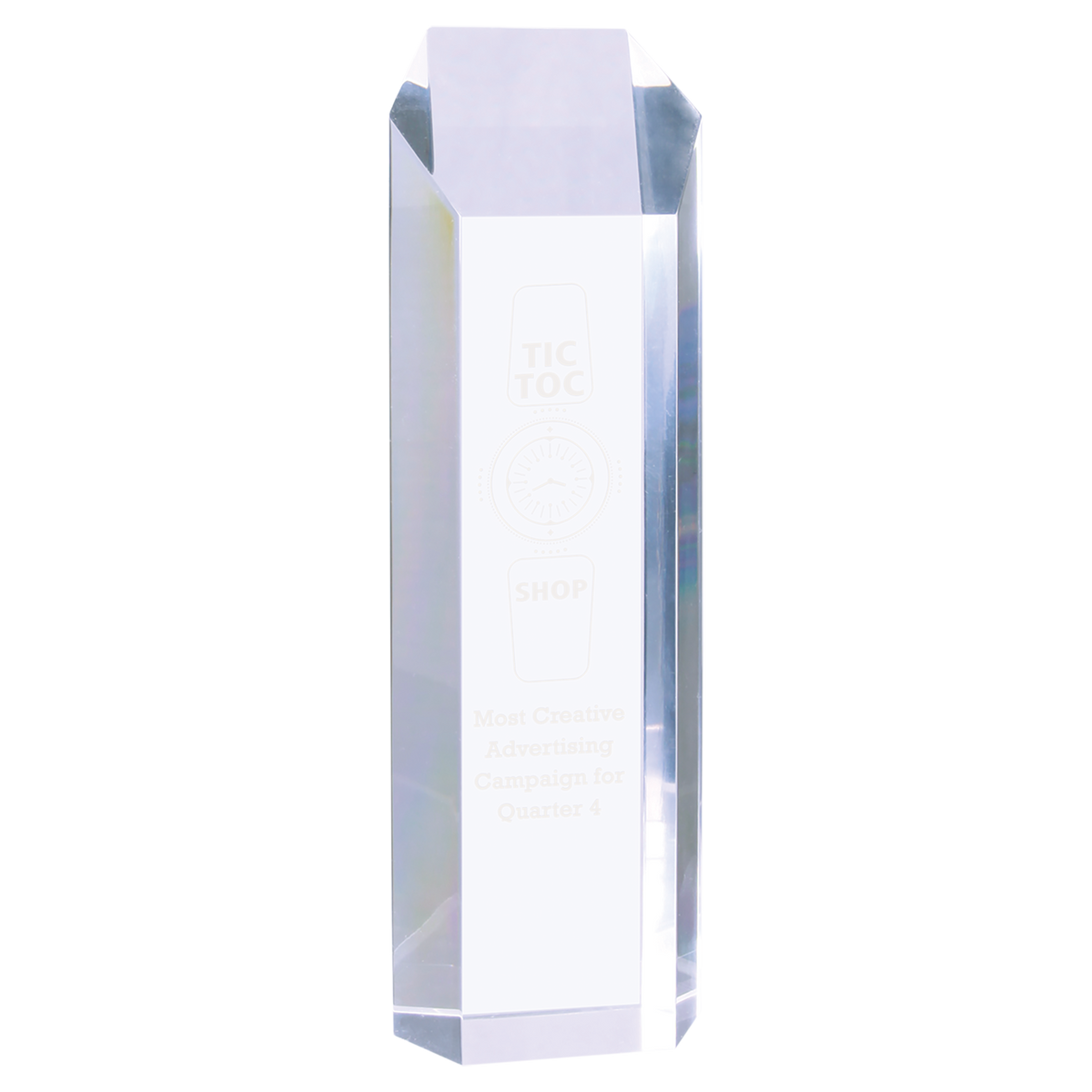 Clear Tower Acrylic - Custom Engraved Award