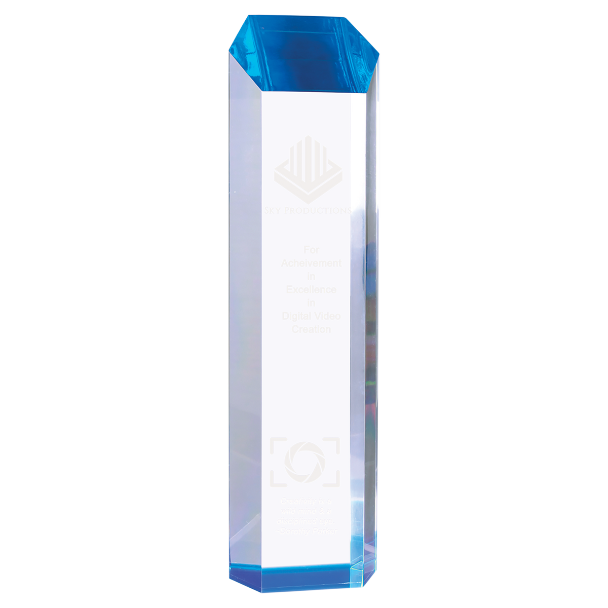 Clear Tower Acrylic - Custom Engraved Award