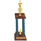 4-Post Trophy with Figure & Trim - Championship Award - Custom Engraved Trophy