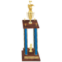 4-Post Trophy with Figure & Trim - Championship Award - Custom Engraved Trophy