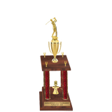 4-Post Trophy with Figure & Trim - Championship Award - Custom Engraved Trophy