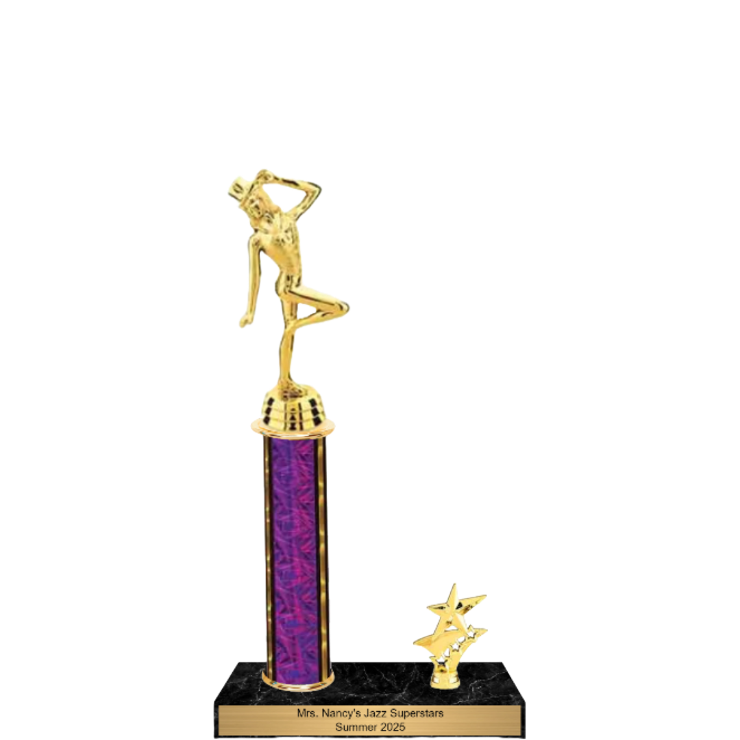 Single Column Trophy with Trim - Custom Engraved Trophy