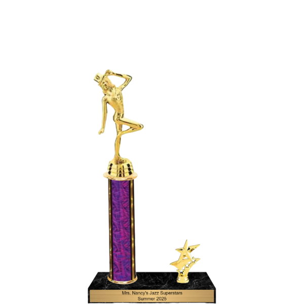 Single Column Trophy with Trim - Custom Engraved Trophy