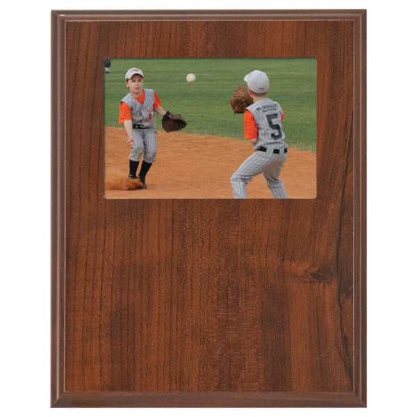 Cherry Finish Slide-In Photo Plaque - LyteWork - 7x9